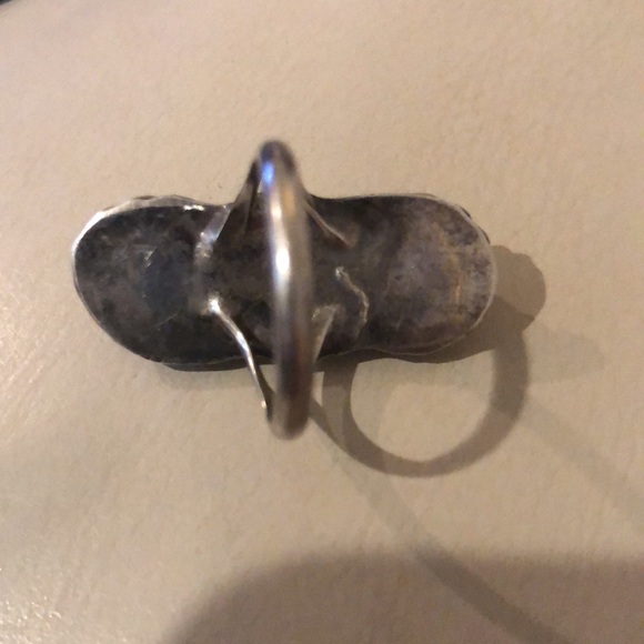 Vintage estate sale turquoise sterling ring - Picture 4 of 5